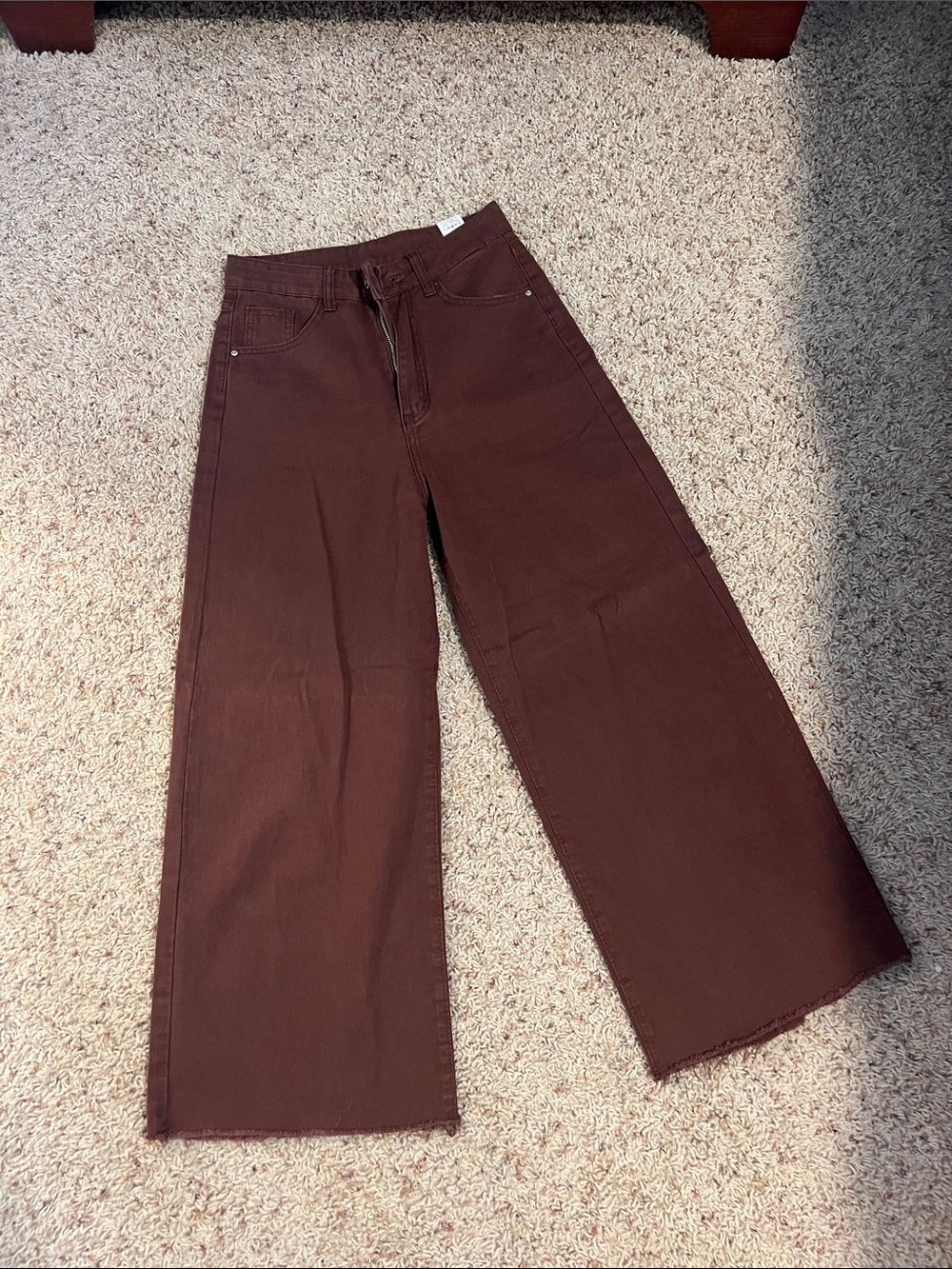 Wide Leg Brown Jeans